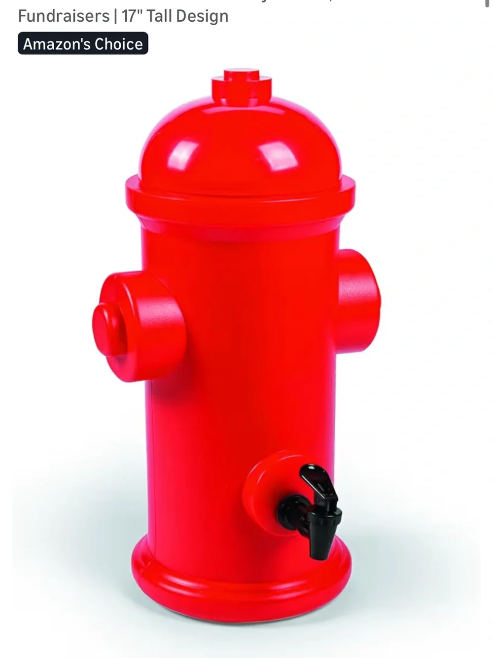 Amazon Red Fire Hydrant Drink Dispenser with Dog Party Decorations